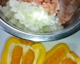 鶏挽き肉とパプリカのファルシー（肉詰め）作り方1写真