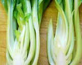 そぼろ青梗菜の白蒸し作り方1写真