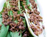 そぼろ青梗菜の白蒸し作り方3写真