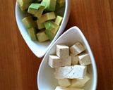 クリームチーズとアボカド☆食パンカップ作り方3写真