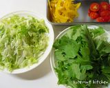 野菜たっぷり♪棒棒鶏パリ麺サラダ生春巻き作り方1写真