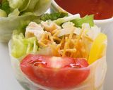野菜たっぷり♪棒棒鶏パリ麺サラダ生春巻き作り方8写真