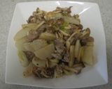 山芋と豚肉のオイスターソース炒め作り方5写真