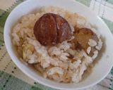 めんつゆで　簡単栗ご飯作り方5写真