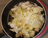 たらと白菜の豆乳だしスープ作り方3写真