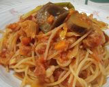 ツナとナスのトマトパスタ作り方5写真