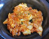 寒い日今日の夕飯！白菜厚揚韓国風キムチ鍋作り方8写真