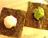 オクラと山芋の海苔つつみ揚げ＋チーズ作り方3写真