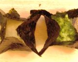 オクラと山芋の海苔つつみ揚げ＋チーズ作り方4写真