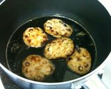 れんこんの甘辛はさみ焼き作り方8写真