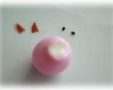 うずらの卵でピンクのぶたさん♪キャラ弁に作り方4写真