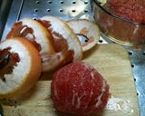 グレープフルーツゼリー(粉寒天)作り方1写真