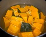 かぼちゃのひき肉あんかけ作り方1写真
