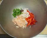 鶏肉とパプリカと新生姜の冷製パスタ作り方3写真
