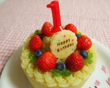 ✿1歳のお誕生日おめでとうケーキ✿作り方8写真