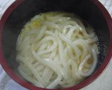 熱々うどん生玉子和えの肉味噌風味うどん作り方2写真