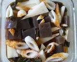 ぬりかべ蒟蒻と一反もめん大根の簡単煮物作り方5写真