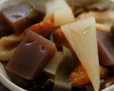 ぬりかべ蒟蒻と一反もめん大根の簡単煮物作り方6写真