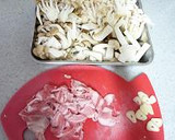 きのこと豚肉のガーリック炒め作り方1写真