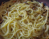 鮭ときのこの和風スープパスタ作り方6写真