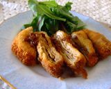 豚ロースと肉味噌のミルフィーユ揚げ作り方4写真