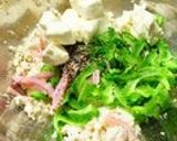 クリームチーズとゴーヤの洋風白和え♪作り方3写真