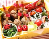 棒付きハンバーグ♪　運動会のお弁当に♪作り方4写真