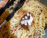 椎茸とベーコンの和風パスタ作り方4写真