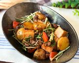 新じゃがいもと厚揚げの豚ひき肉炒め煮作り方8写真