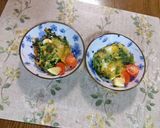 ブロッコリーとゆで卵のオイマヨ和え天ぷら作り方1写真