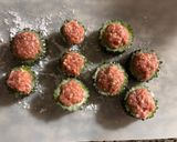ゴーヤーの肉詰め、梅味噌風味作り方2写真