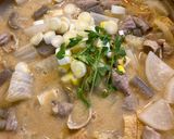 もつ鍋(濃厚ごまみそ味)根菜もたっぷり作り方13写真