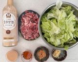 5分で完成♪玄米甘酒香る豚レタス炒め作り方1写真