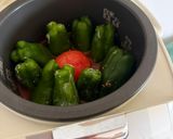 炊飯器でピーマン肉詰め煮作り方3写真