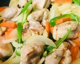 鶏肉の野菜炒め●からし味噌炒め作り方3写真