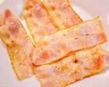 ✿生野菜のベーコンエッグ巻き✿作り方1写真