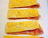 ✿生野菜のベーコンエッグ巻き✿作り方3写真