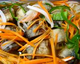 サンマの南蛮漬けdeたっぷり彩り野菜作り方5写真