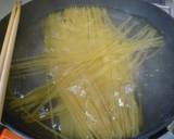 肉味噌パスタカルボ風作り方2写真