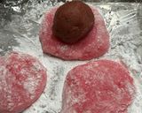 レンジで若桃と桜餡の大福♪作り方8写真