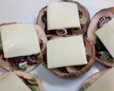 しいたけの肉味噌ネギチーズ焼き作り方1写真
