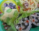 お弁当に*枝豆チーズの茶巾*卵焼き作り方6写真