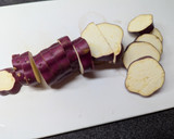 サクっ！さつまいもと豚小間肉の甘酢炒め作り方1写真
