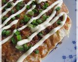 肉味噌風ソースの、ふわふわお好み焼き作り方5写真