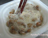 ふわふわな納豆の肉味噌風ソース和え作り方1写真