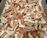 大量消費に！パンの耳で天板ピザ作り方3写真