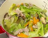 豚肉と春キャベツの中華風豆乳スープ作り方4写真