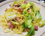 春キャベツとベーコン🥓のペペロンチーノ作り方10写真