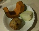 かぼちゃとポテトのごろごろサラダ作り方1写真