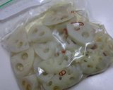 蓮根のピクルスにチーズのおつまみ作り方2写真